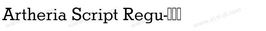 Artheria Script Regu字体转换